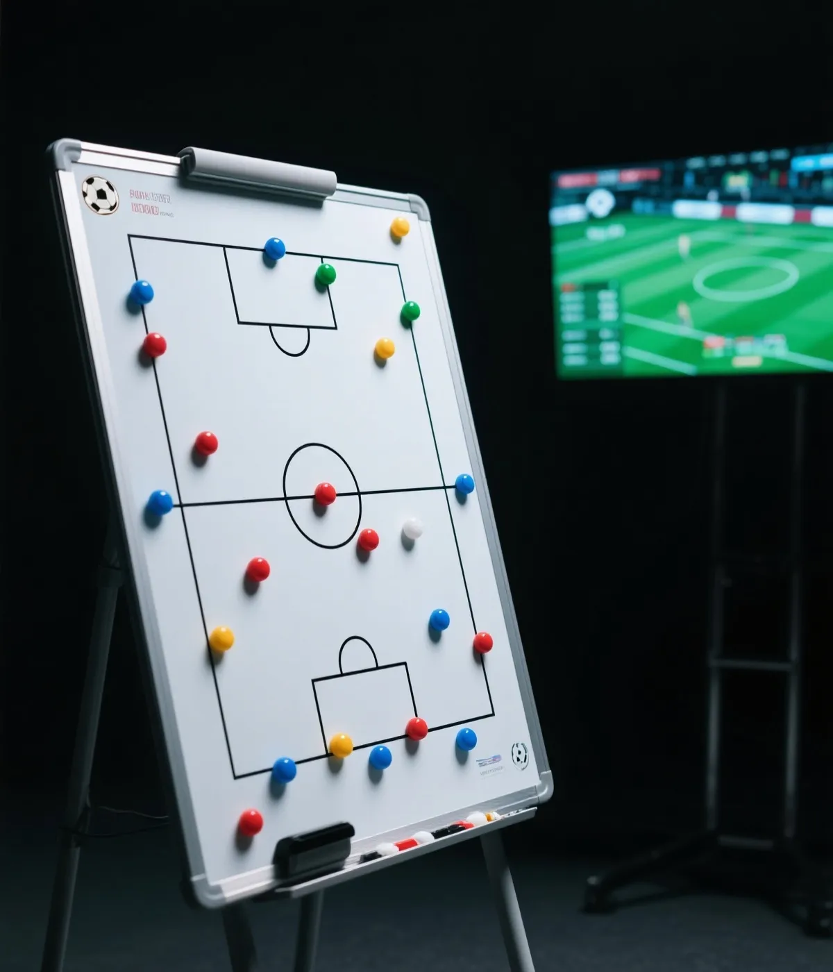 足球戰術與賽事分析示意圖