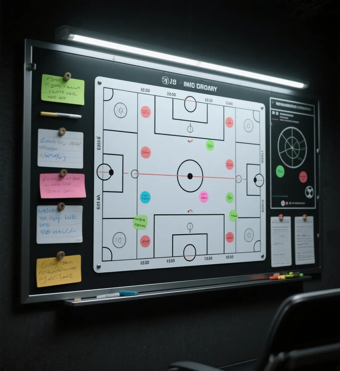 足球策略規劃與比賽分析示意